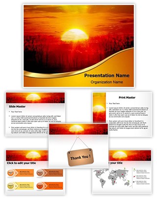 Sunrise Tree Editable PowerPoint Template