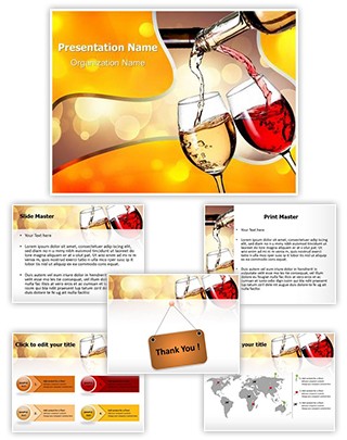 Pouring Wine Editable PowerPoint Template