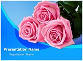 Pink Rose Editable PowerPoint Template