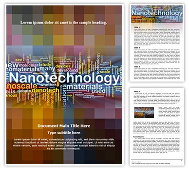 Nanotechnology Words Editable Word Template
