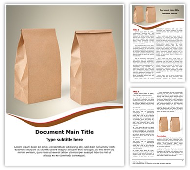 Paper Bag Editable Word Template