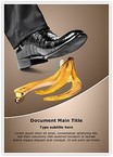 Foot on banana peel Editable Template