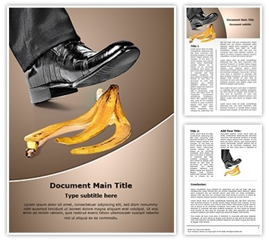 Foot on banana peel Editable Word Template