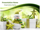 Christmas Snowman Editable PowerPoint Template