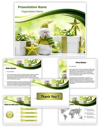 Christmas Snowman Editable PowerPoint Template