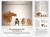 Hen with Chicks Editable PowerPoint Template