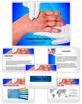 swollen hand Editable PowerPoint Template