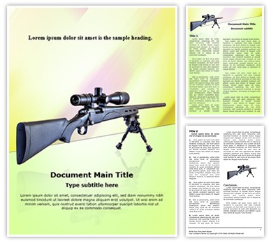 Sniper Rifle Editable Word Template