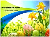 Easter Eggs Flowers Editable PowerPoint Template