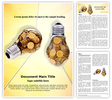 Saving Money Editable Word Template