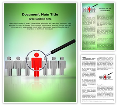 Searching Employee Editable Word Template