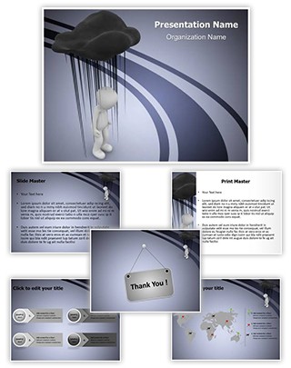 Black Cloud Editable PowerPoint Template