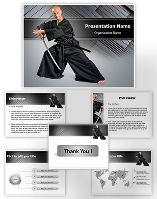 kendo Warrior Editable PowerPoint Template