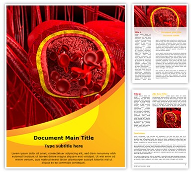 Blood Arteries and Veins Editable Word Template