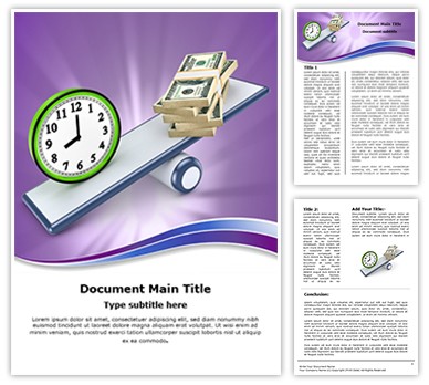 Time and Money Balance Editable Word Template