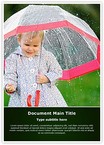 Child in rain Editable Template