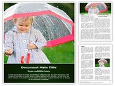 Child in rain Template