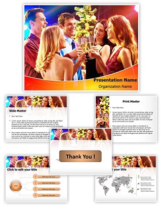 Night Drink Party Editable PowerPoint Template