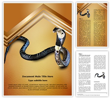 Cobra Snake Editable Word Template