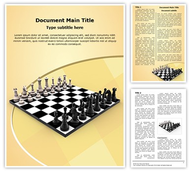 CHESS BOARD Editable Word Template