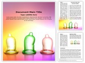 Colorful condoms Editable PowerPoint Template