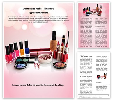 cosmetics Editable Word Template