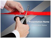 Ribbon Cutting Inauguration Editable PowerPoint Template