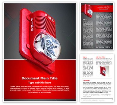 Fire Alarm Editable Word Template