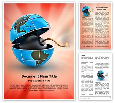 global and bomb Editable Word Template