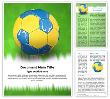 Hand ball Editable Word Template