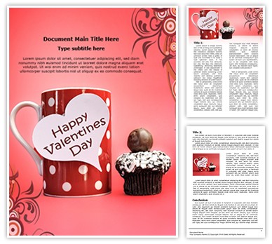 Happy Valentines Day Editable Word Template
