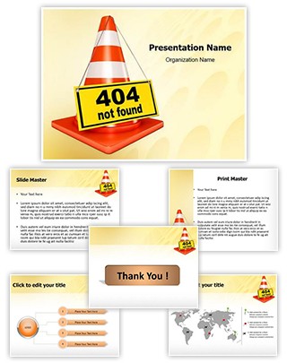 404 Error Editable PowerPoint Template