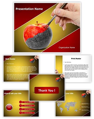 Painting Apple Editable PowerPoint Template