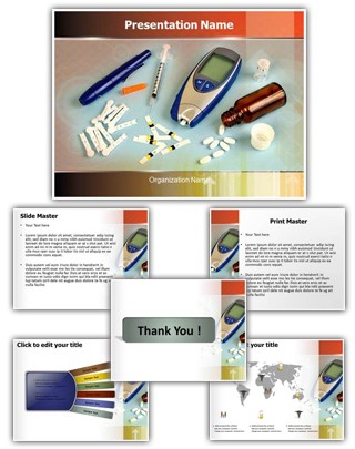 Diabetes Equipment Editable PowerPoint Template
