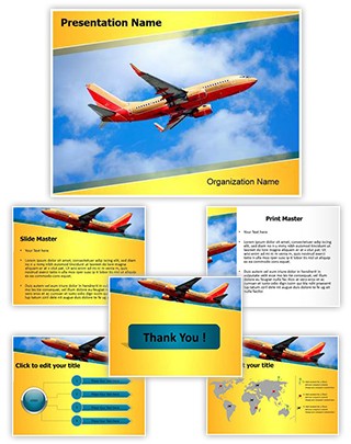 Southwest Boeing Editable PowerPoint Template