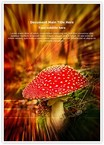 Amanita poisonous mushroom Editable Template