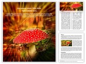 Amanita poisonous mushroom Editable PowerPoint Template