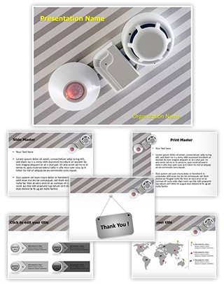 Fire Sensor System Editable PowerPoint Template