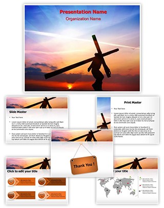 Jesus Christ Crucifixion Editable PowerPoint Template
