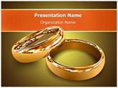 Wedding Couple Rings Editable PowerPoint Template