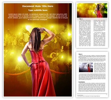 celebrity Editable Word Template