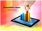 Tablet with graph Editable PowerPoint Template