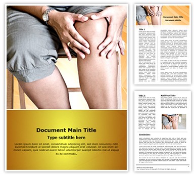 Massaging knee Editable Word Template