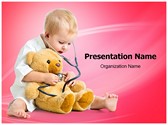 Kid Playing Doctor Editable PowerPoint Template