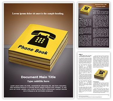 Yellow Pages Editable Word Template