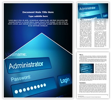 Administrator Password Editable Word Template