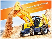 Wheel Loader Excavator Editable PowerPoint Template