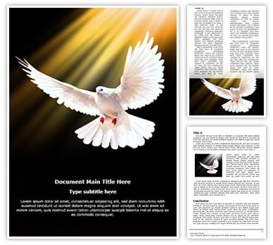 White Dove Editable Word Template