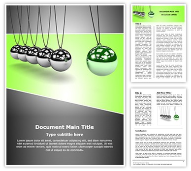 Newtons cradle Editable Word Template