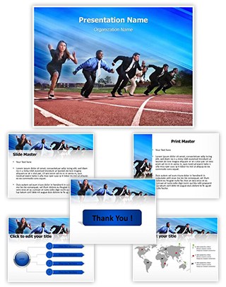 Business Race Editable PowerPoint Template